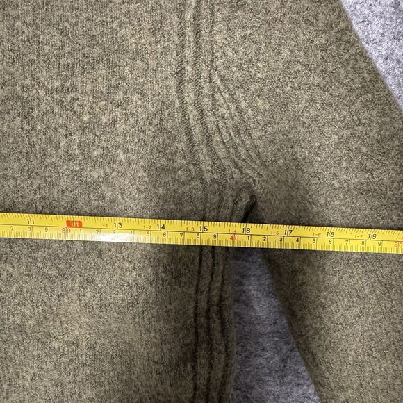 J Crew Women's S Green Mockneck Merino Wool‎ Blend Pullover Sweater J6366 - Picture 7 of 8